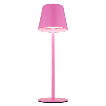 Globo - Dimmable Touch Rechargeable Outdoor Table Lamp 3-in-1 LED/3W/5V 3000/4000/5000K IP54 1800 mAh Pink