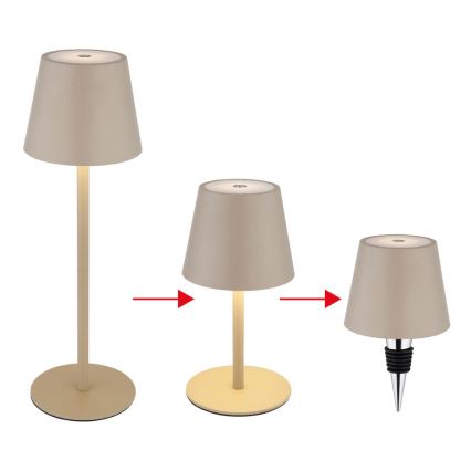 Globo - LED Dimmable Touch-Controlled Rechargeable Outdoor Table Lamp LED/3W/5V 3000/4000/5000K IP54 1800 mAh
