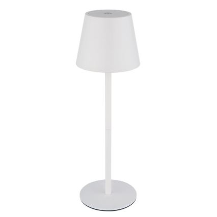 Globo - Dimmable touch-controlled rechargeable outdoor table lamp 3-in-1 LED/3W/5V 3000/4000/5000K IP54 1800 mAh white
