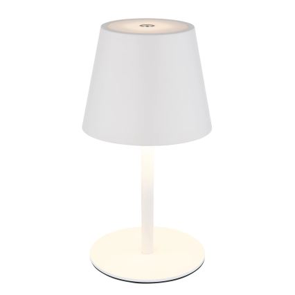 Globo - Dimmable touch-controlled rechargeable outdoor table lamp 3-in-1 LED/3W/5V 3000/4000/5000K IP54 1800 mAh white