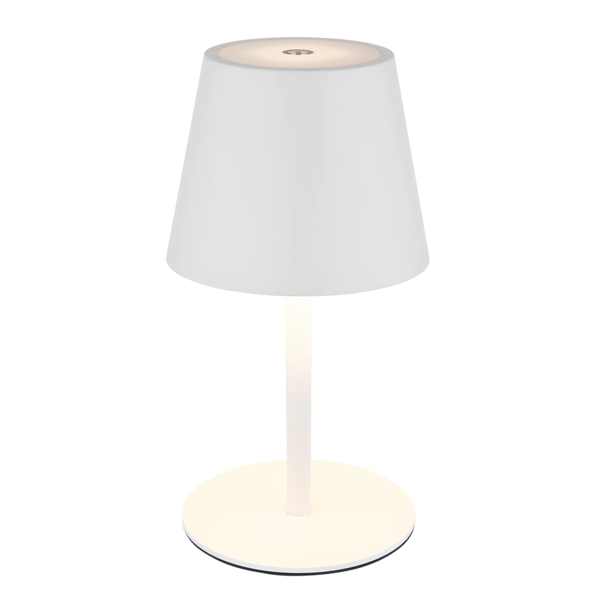 Globo - Dimmable touch-controlled rechargeable outdoor table lamp 3-in-1 LED/3W/5V 3000/4000/5000K IP54 1800 mAh white