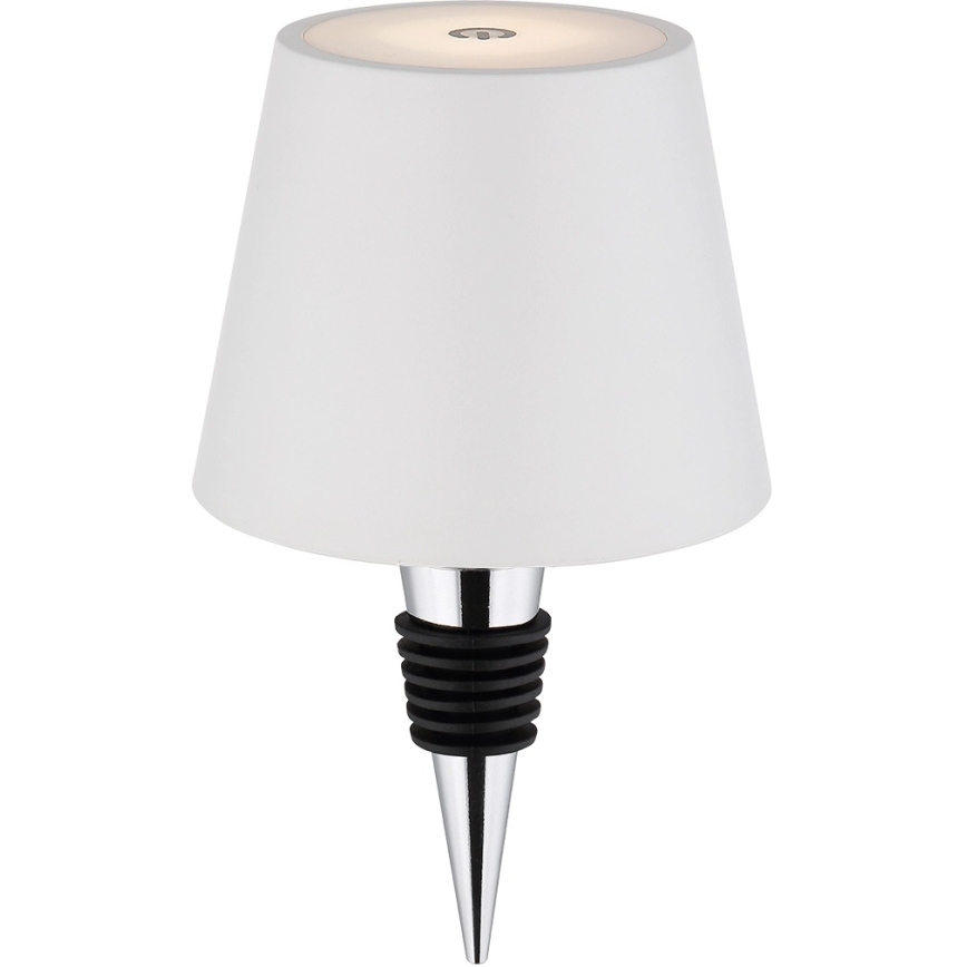 Globo - Dimmable touch-controlled rechargeable outdoor table lamp 3-in-1 LED/3W/5V 3000/4000/5000K IP54 1800 mAh white