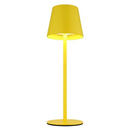 Globo - 3-in-1 Touch-Dimmable Rechargeable LED Outdoor Table Lamp, 3W/5V, 3000/4000/5000K, IP54, 1800 mAh, Yellow