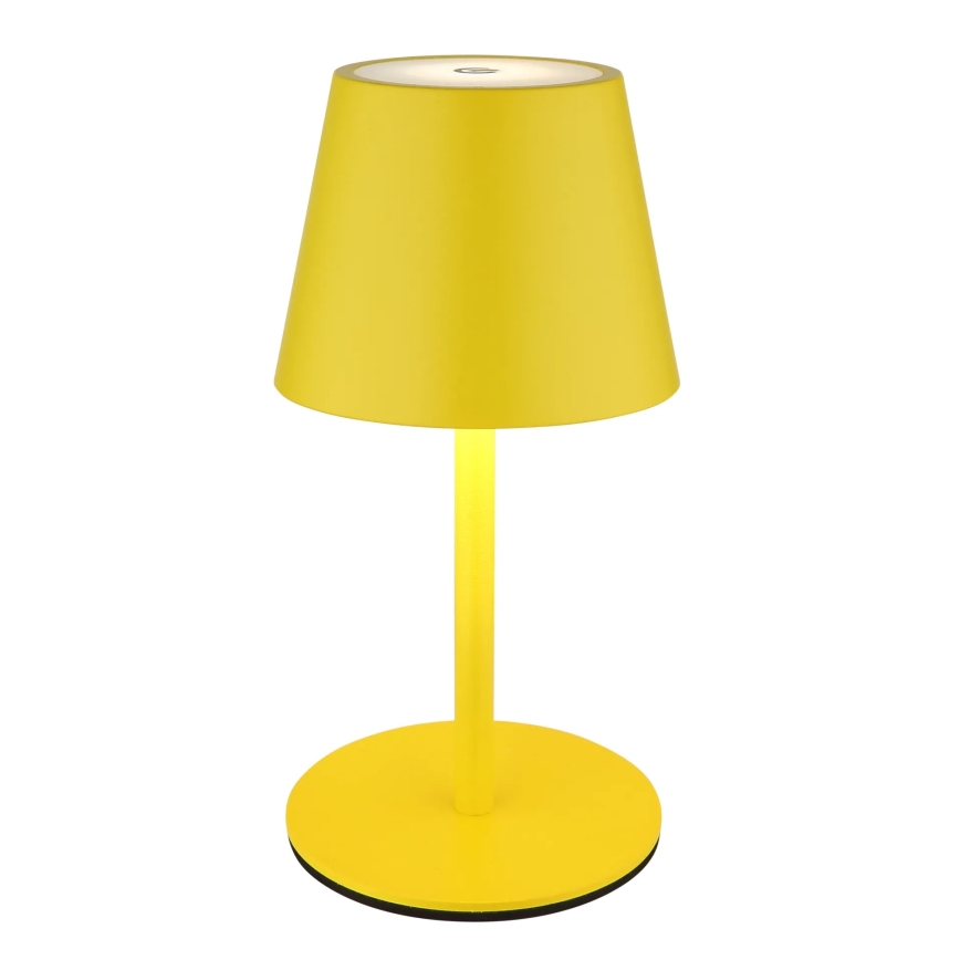 Globo - 3-in-1 Touch-Dimmable Rechargeable LED Outdoor Table Lamp, 3W/5V, 3000/4000/5000K, IP54, 1800 mAh, Yellow