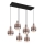 Globo - 6-Light Cable Pendant, E27/60W/230V, Brown
