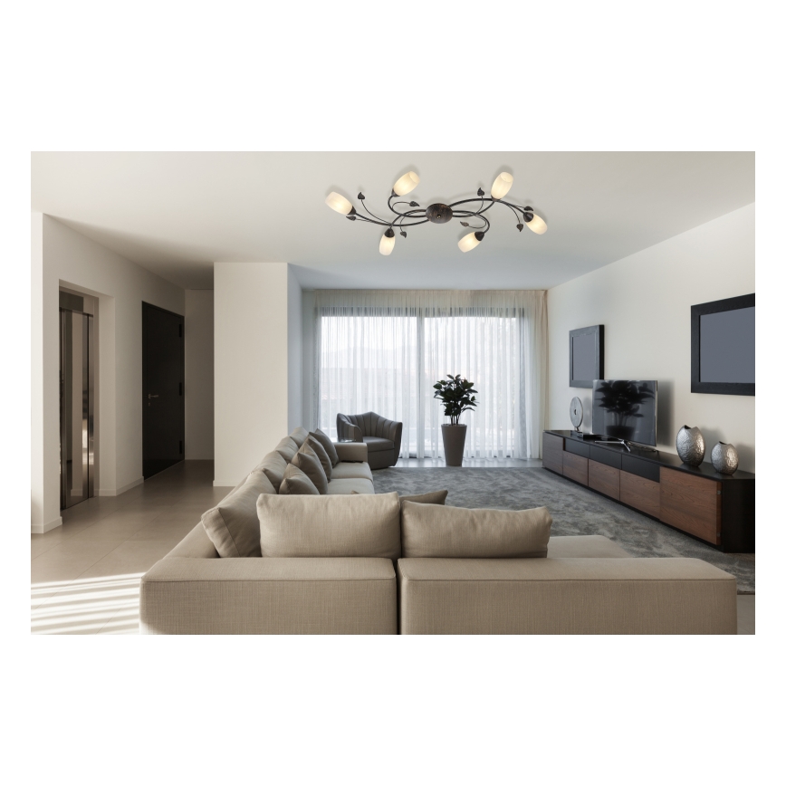 Globo - Surface-mounted chandelier 6xE14/40W/230V
