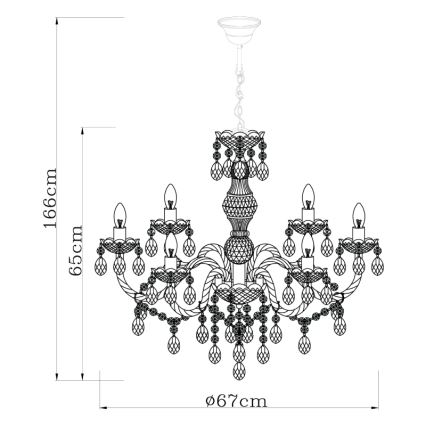 Globo - Pendant ceiling light 6xE14/40W/230V