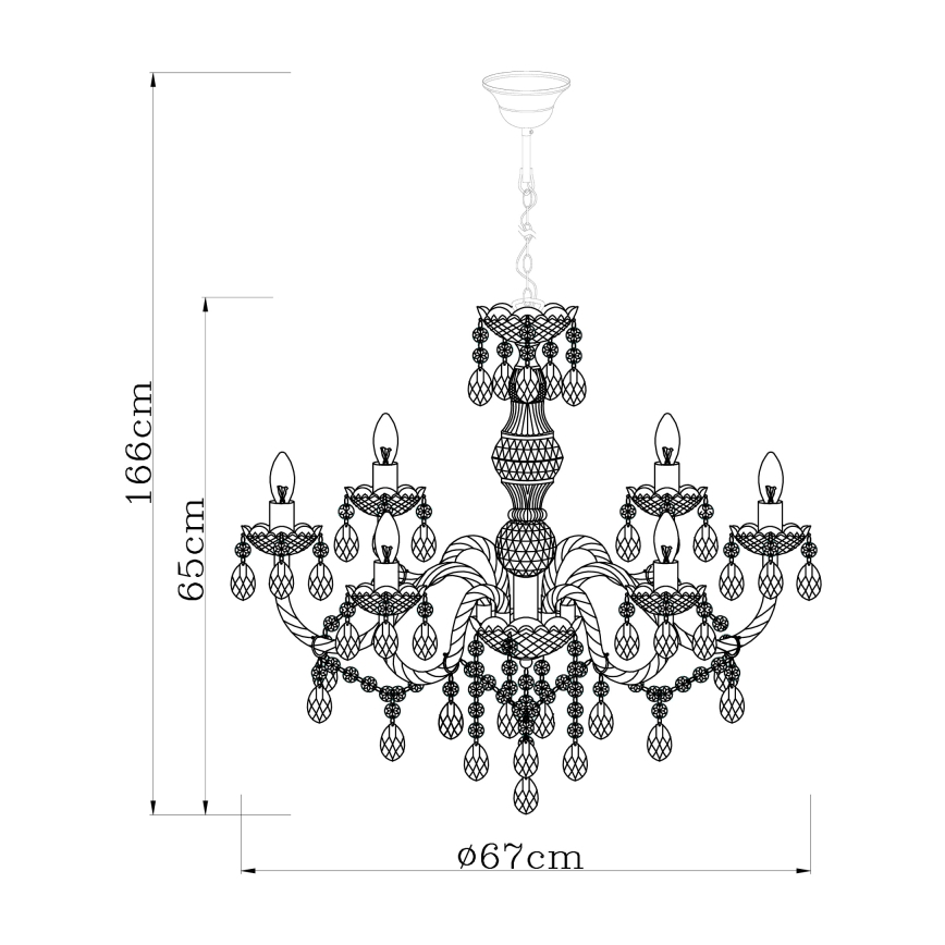 Globo - Pendant ceiling light 6xE14/40W/230V