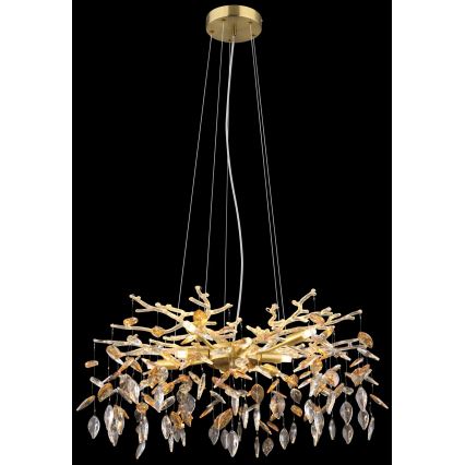 Globo - Chandelier on a string 8xG9/8W/230V d. 61 cm gold