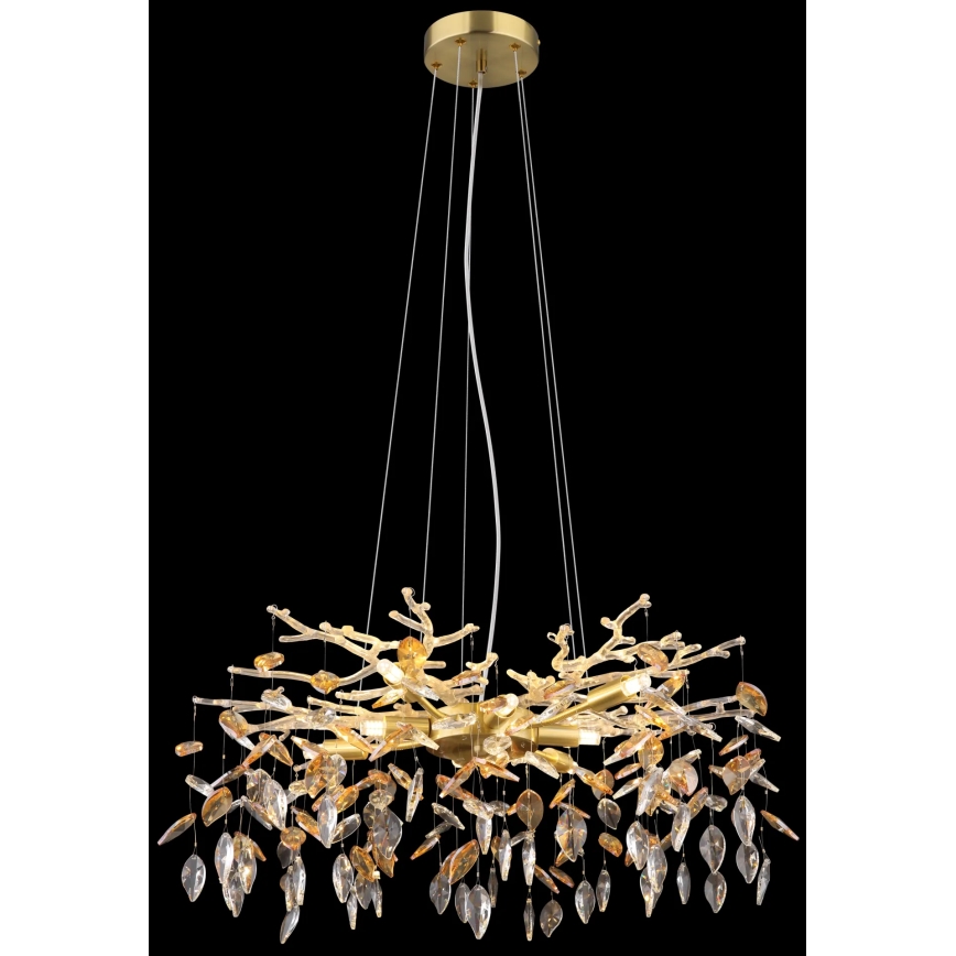 Globo - Chandelier on a string 8xG9/8W/230V d. 61 cm gold