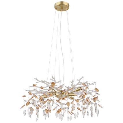 Globo - Chandelier on a string 8xG9/8W/230V d. 61 cm gold