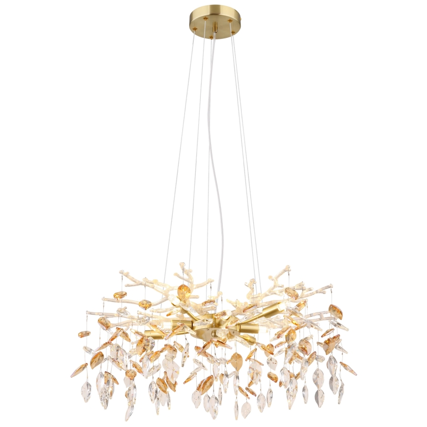 Globo - Chandelier on a string 8xG9/8W/230V d. 61 cm gold