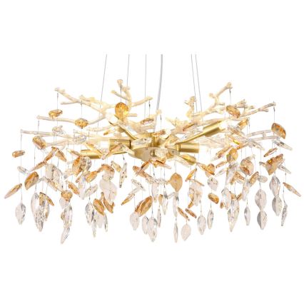 Globo - Chandelier on a string 8xG9/8W/230V d. 61 cm gold