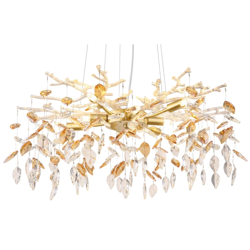 Globo - Chandelier on a string 8xG9/8W/230V d. 61 cm gold