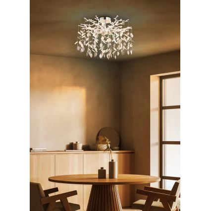 Globo - Rod-Mounted Chandelier 8xG9/8W/230V Polished Chrome