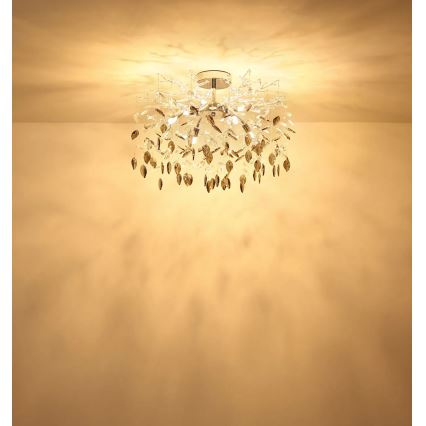 Globo - Rod-Mounted Chandelier 8xG9/8W/230V Polished Chrome