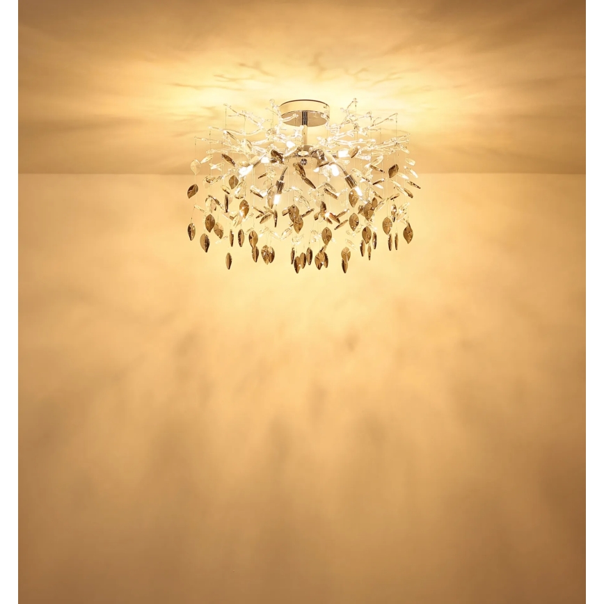 Globo - Rod-Mounted Chandelier 8xG9/8W/230V Polished Chrome