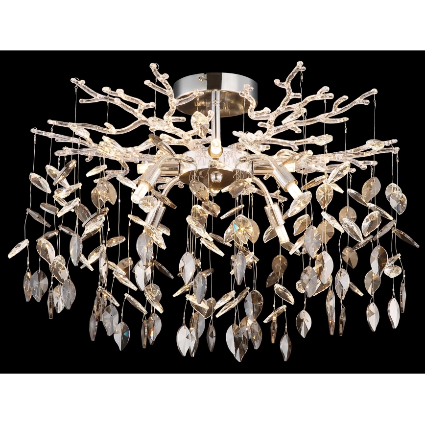 Globo - Rod-Mounted Chandelier 8xG9/8W/230V Polished Chrome