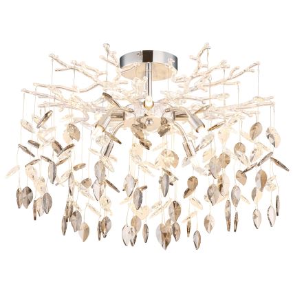 Globo - Rod-Mounted Chandelier 8xG9/8W/230V Polished Chrome