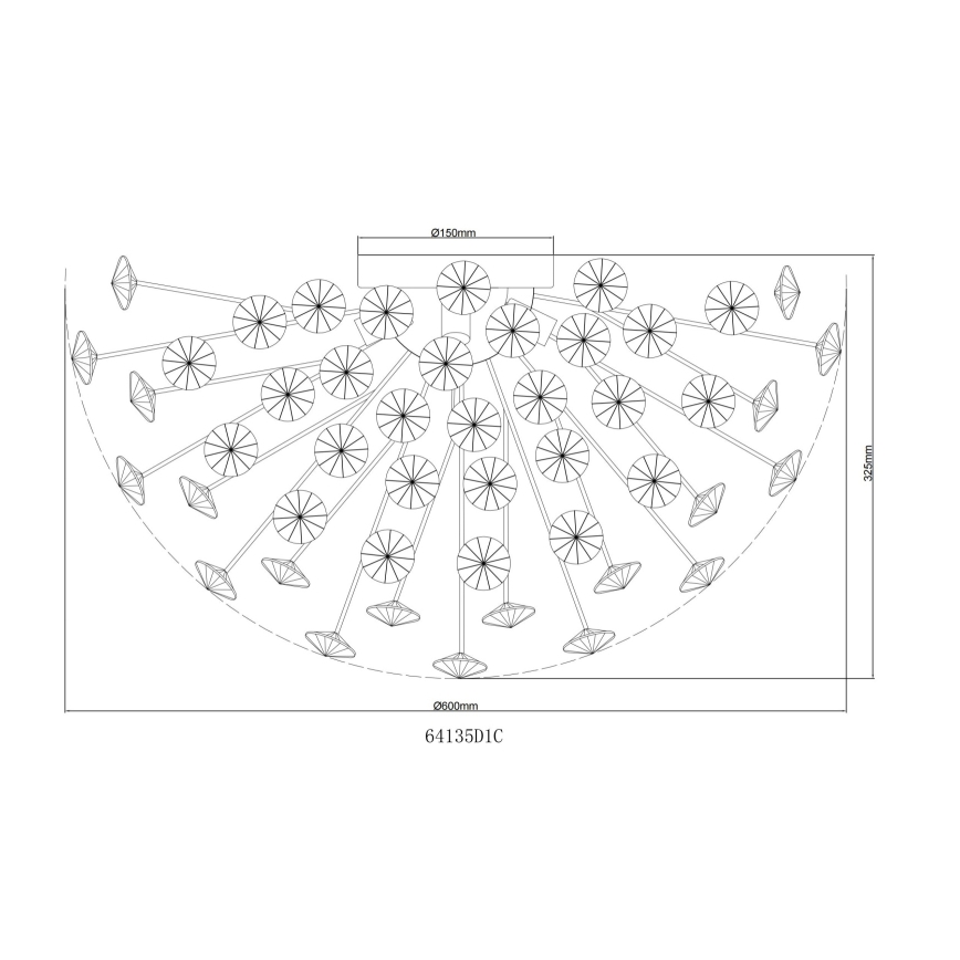 Globo - LED Ceiling light 6xG9/3,5W/230V d. 60 cm shiny chrome