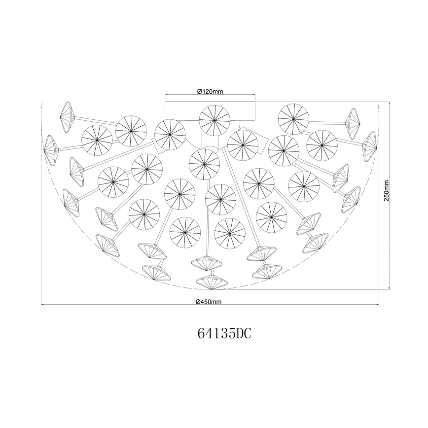 Globo - LED Ceiling light 4xG9/3,5W/230V d. 45 cm shiny chrome