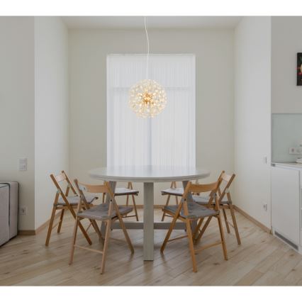 Globo - LED cable pendant chandelier 8x G9/3.5W/230V Ø 40 cm, gold