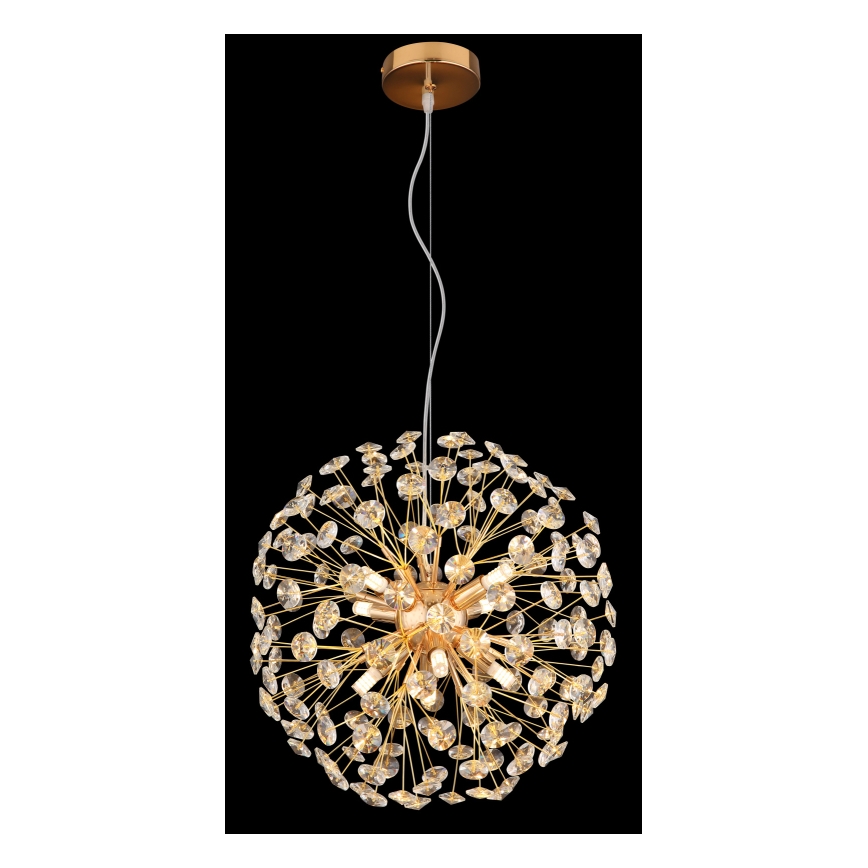 Globo - LED cable pendant chandelier 8x G9/3.5W/230V Ø 40 cm, gold