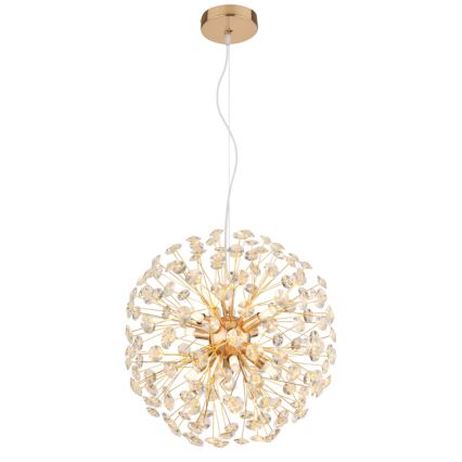 Globo - LED cable pendant chandelier 8x G9/3.5W/230V Ø 40 cm, gold