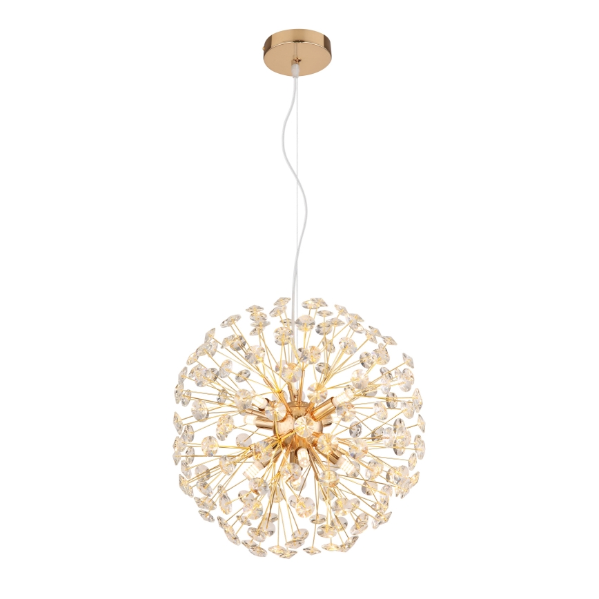 Globo - LED cable pendant chandelier 8x G9/3.5W/230V Ø 40 cm, gold