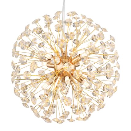 Globo - LED cable pendant chandelier 8x G9/3.5W/230V Ø 40 cm, gold