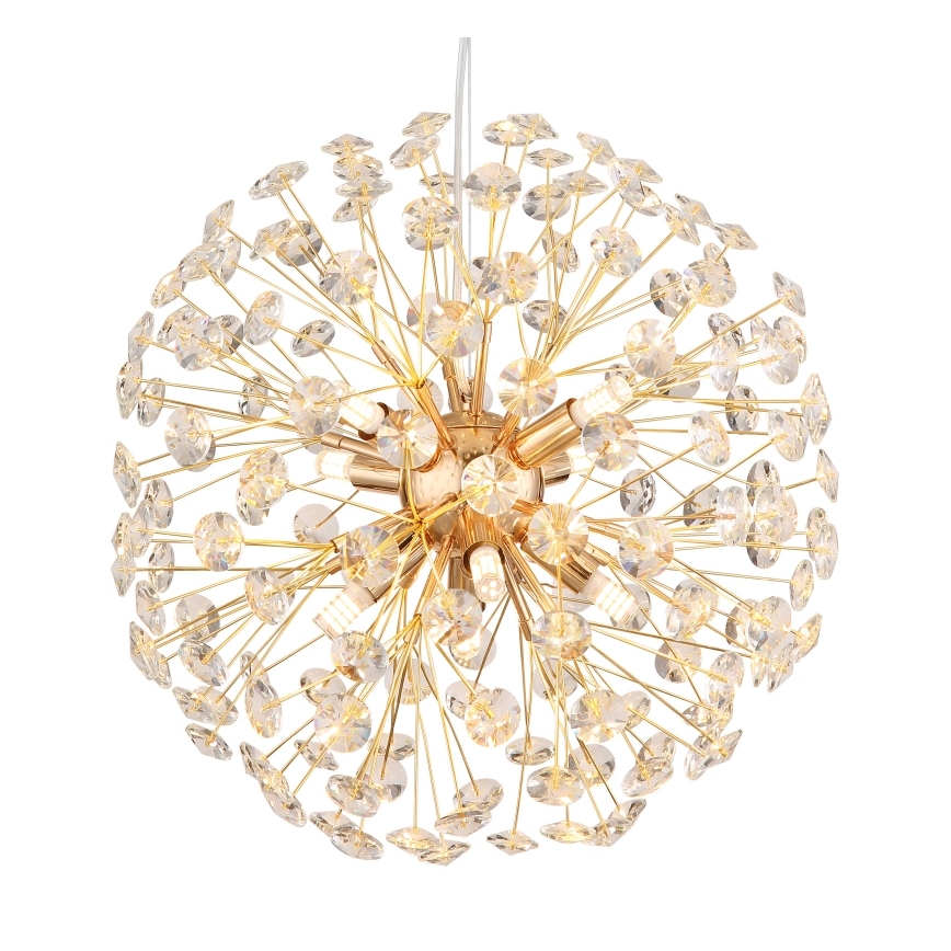 Globo - LED cable pendant chandelier 8x G9/3.5W/230V Ø 40 cm, gold