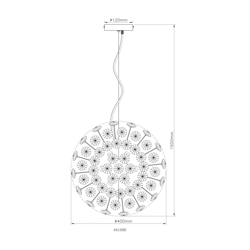 Globo - LED cable pendant chandelier 8x G9/3.5W/230V Ø 40 cm, gold