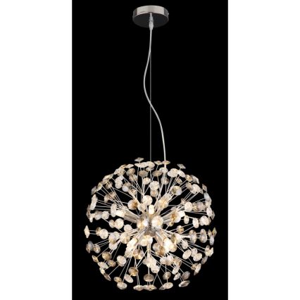 Globo - LED cable pendant 8xG9/3.5W/230V polished chrome