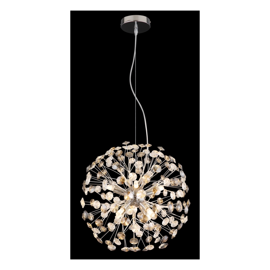 Globo - LED cable pendant 8xG9/3.5W/230V polished chrome