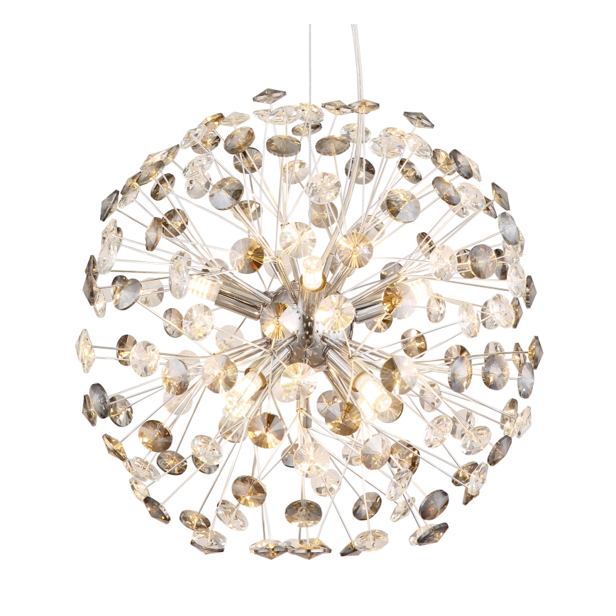 Globo - LED cable pendant 8xG9/3.5W/230V polished chrome