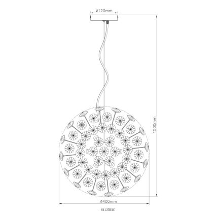 Globo - LED cable pendant 8xG9/3.5W/230V polished chrome
