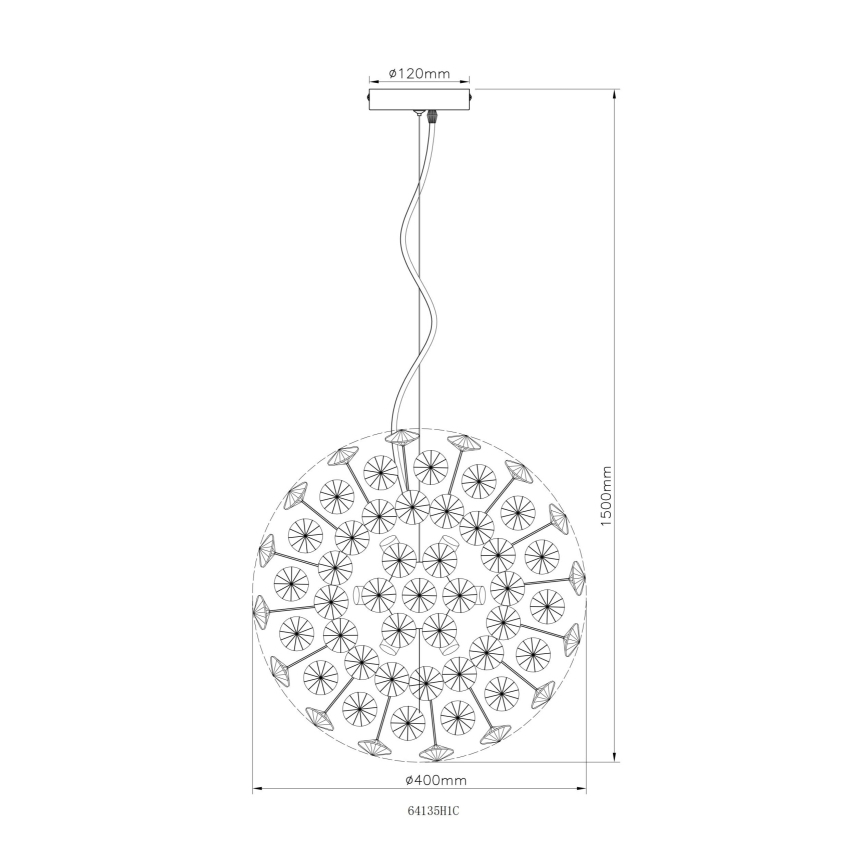 Globo - LED cable pendant 8xG9/3.5W/230V polished chrome