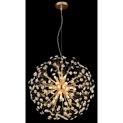 Globo - LED Cable Chandelier 9xG9/3.5W/230V Ø 60 cm Gold
