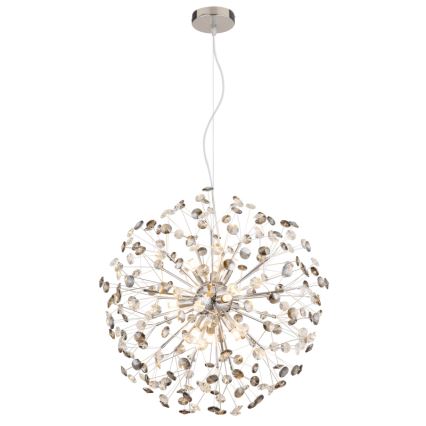 Globo - LED Cable-Suspended Chandelier 9x G9/3.5W/230V, dia. 60 cm, Polished Chrome