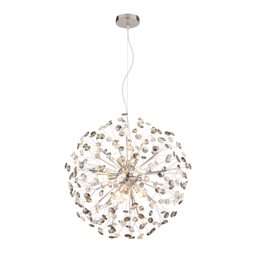 Globo - LED Cable-Suspended Chandelier 9x G9/3.5W/230V, dia. 60 cm, Polished Chrome