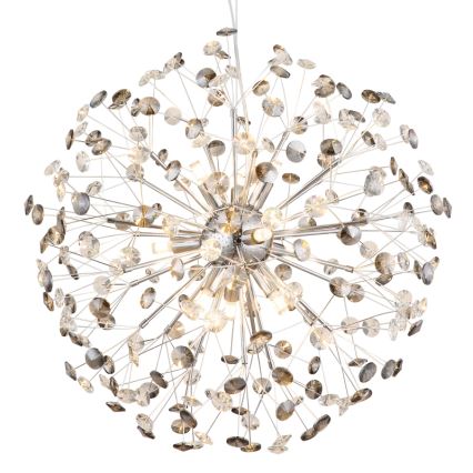 Globo - LED Cable-Suspended Chandelier 9x G9/3.5W/230V, dia. 60 cm, Polished Chrome