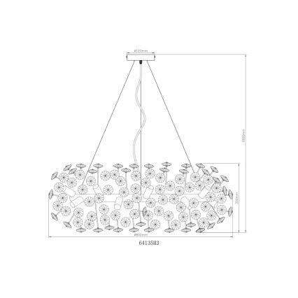 Globo - LED Crystal chandelier on a string 20xG9/3,5W/230V