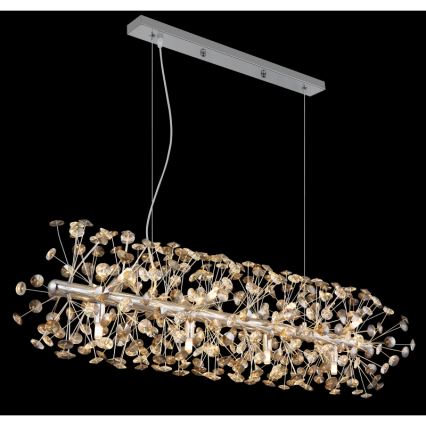 Globo - LED cable-hung chandelier 12xG9/3,5W/230V polished chrome