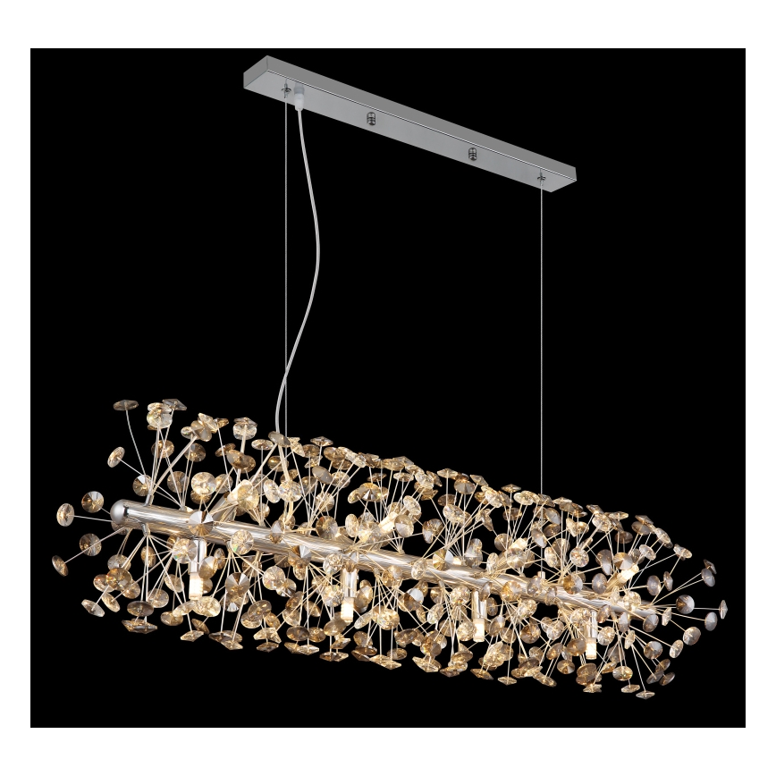Globo - LED cable-hung chandelier 12xG9/3,5W/230V polished chrome