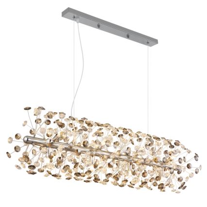 Globo - LED cable-hung chandelier 12xG9/3,5W/230V polished chrome