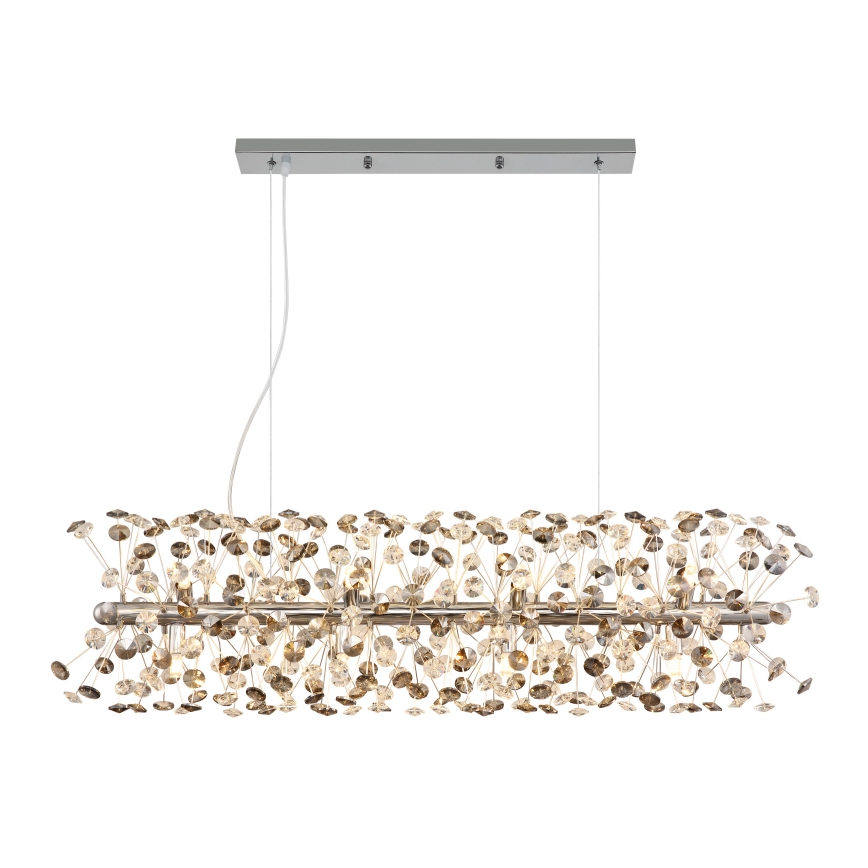 Globo - LED cable-hung chandelier 12xG9/3,5W/230V polished chrome