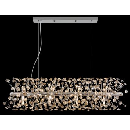 Globo - LED cable-hung chandelier 12xG9/3,5W/230V polished chrome