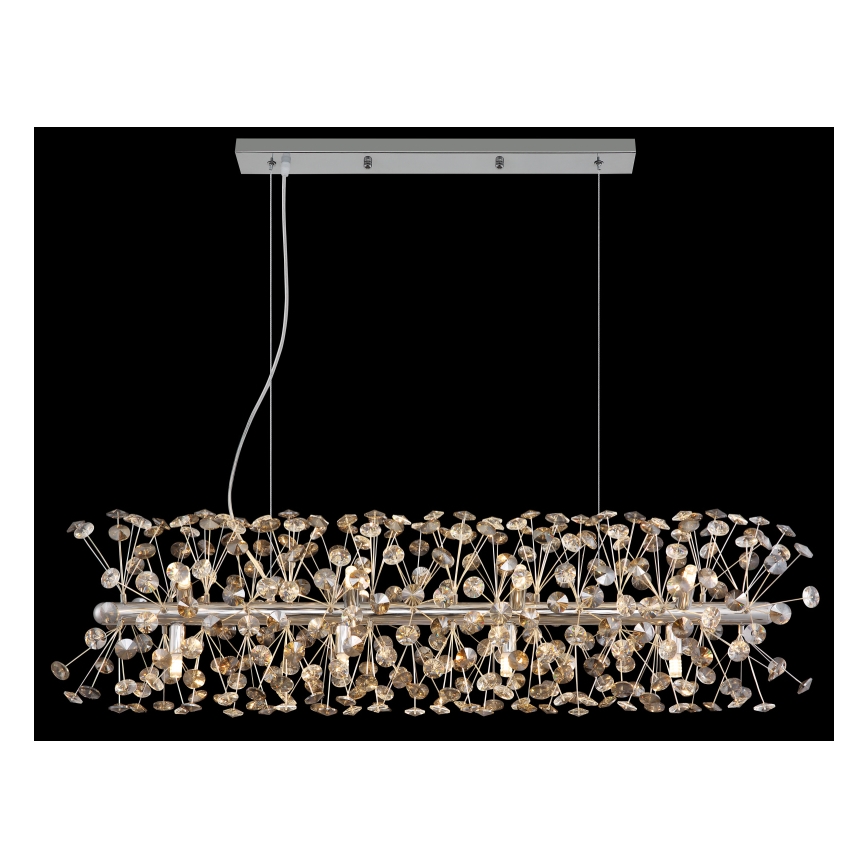 Globo - LED cable-hung chandelier 12xG9/3,5W/230V polished chrome
