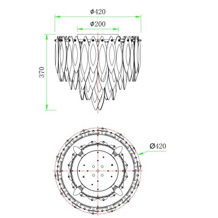 Globo - Ceiling light 5xE14/40W/230V Ø 42 cm