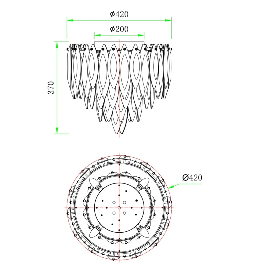 Globo - Ceiling light 5xE14/40W/230V Ø 42 cm